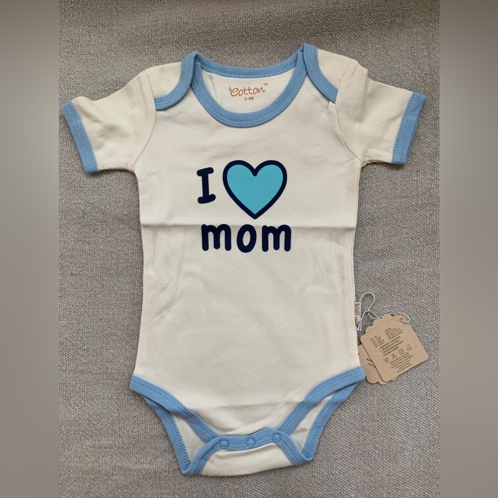 Eotton Certified Organic Cotton “I Love Mom” Bodysuit